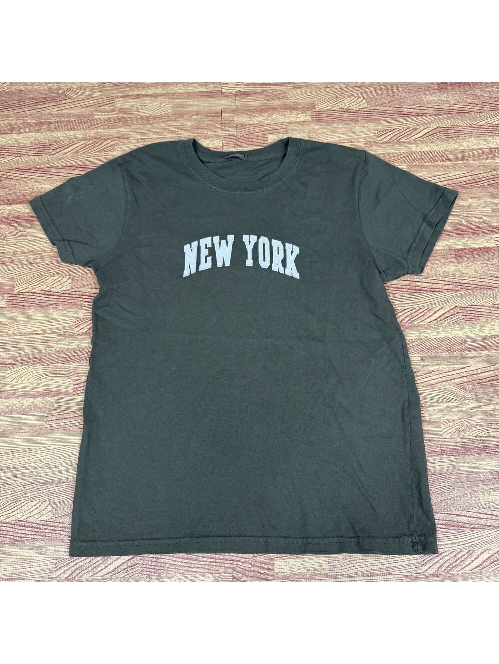 John Galt Womens T-Shirt Olive Green New York Short Sleeve Brandy Melville
